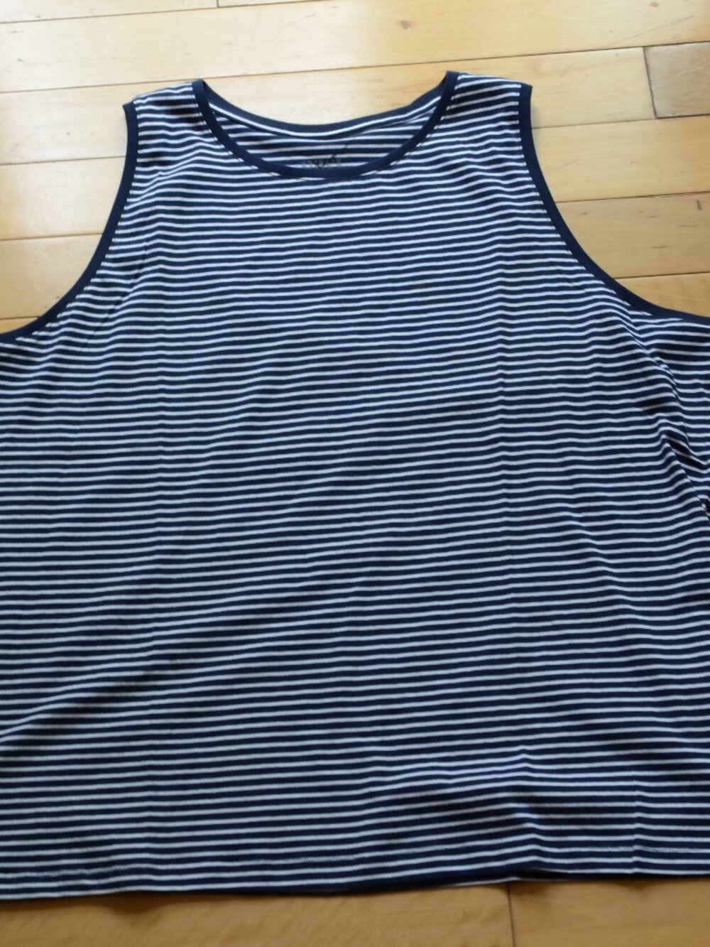 Pact Women's Catskill Stripe Organic Cotton Essestial Tank Top Size XXL